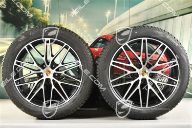 21-inch RS Spyder Design winter wheel set, rims 9,5J x 21 ET46 + 11,0J x 21 ET58 + NEW Pirelli winter tyres 285/45 R21 + 305/40 R21, with TPMS, black high gloss