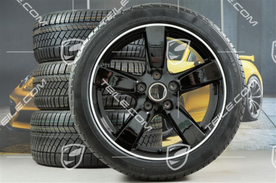 19" Koła zimowe komplet, Cayman S, 8J x 19 ET57 + 9,5J x 19 ET45, opony zimowe Continental WinterContact TS 830P 235/40 R19 + 265/40 R19, bez czujników RDK, czarne