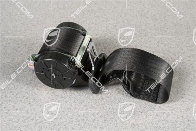 Seat belt, rear, Convertible, black, USA version, L