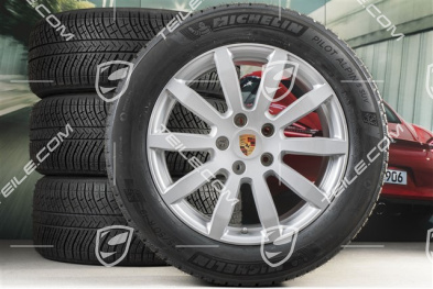 19-inch Cayenne S winter wheel set, rims 8,5J x 19 ET47 + 9,5J x 19 ET54 + Michelin winter tyres 255/55 R19 + 275/50 R19, with TPMS