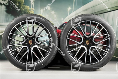 21" Cayenne RS Spyder Sommerräder Satz, Felgen 9,5J x 21 ET46 + 11,0J x 21 ET58 + NEUE Pirelli P Zero Sommerreifen 285/40 R21 + 315/35 R21, mit RDK-Sensoren, EXCLUSIVE