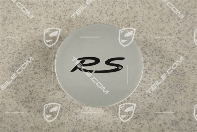 Center cap, Silver with black logo, RS