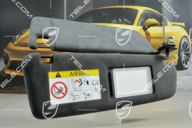 Sonnenblende, Spiegel beleuchtet, Alcantara, schwarz, nicht komplett, R Sonnenblende, Spiegel beleuchtet, Alcantara, schwarz, nicht komplett, R