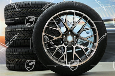 20" "RS Spyder Design" Winterräder Satz, Felgen 9J x 20 ET26 + 10J x 20 ET19 + NEUE Dunlop Winterreifen 265/45 R 20 + 295/40 R 20, mit RDK-Sensoren