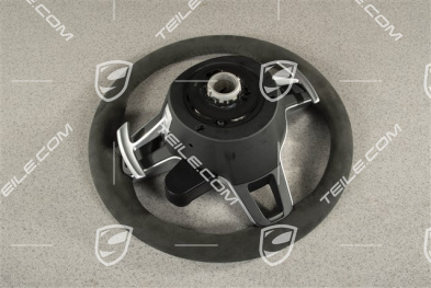 Multifunction steering wheel, 3-spoke, heated, Alcantara Black / Sport Chrono Package Plus