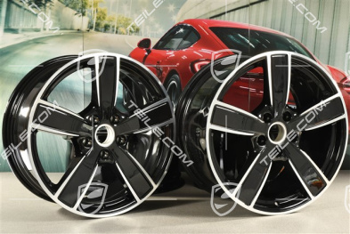 20" Felgensatz Cayenne Sport Classic Komfort, 9J x 20 ET50 + 10,5J x 20 ET64, schwarz hochglanz