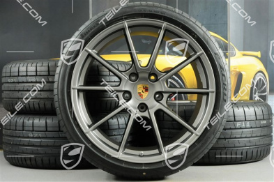 20-inch Spyder summer wheel set, rims 8,5J x 20 ET57 + 10,5J x 20 ET47, Pirelli summer tyres 235/35 ZR20 + 265/35 ZR20