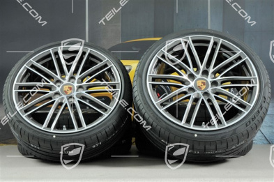 20" Turbo IV koła letnie komplet, felgi 8,5J x 20 ET57 + 10,5J x 20 ET47 + opony letnie Pirelli 235/35 ZR20 + 265/35 ZR20, z czujnikami ciśnienia