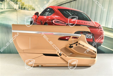 Türverkleidung mit Zierleiste galvanisiert, Leder Luxorbeige, Bose, L