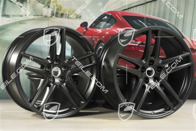 20" komplet felg "Macan Turbo", 9J x 20 ET26 + 10J x 20 ET19, CMS, czarny półmat