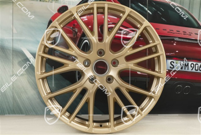 21-inch Panamera Exclusive Design Sport wheel rim, 9,5J x 21 ET71, aurum satin mat