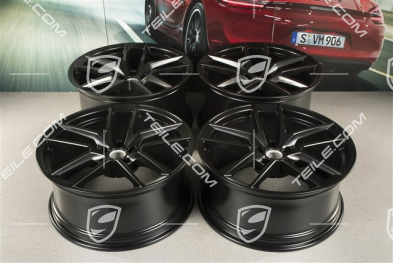 20" komplet felg Macan S, 9J x 20 ET26 + 10J x 20 ET19, czarny półmat