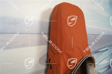 Backrest cover, outer part, basic seat, leather, terracotta, R