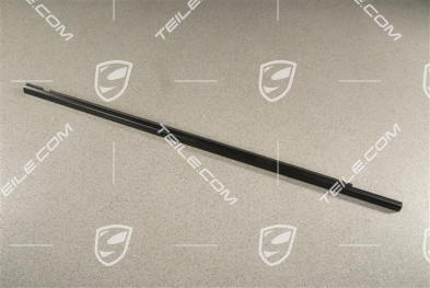 Side window cover trim, outer, rear door, Matt black, L