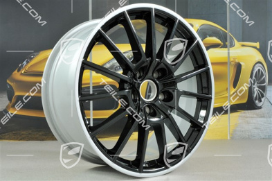 20" Felga Panamera Sport, 9,5J x 20 ET65, czarne ramiona felgi (wysoki połysk)