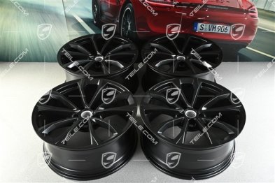 19" Komplet felg Macan Design, 8,5J x 19 ET21 + 9J x 19 ET21, czarny satynowy mat