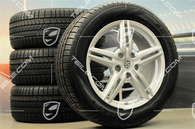 19-inch winter wheels set "Cayenne Design II" facelift 2014->, alloy rims 8,5J x 19 ET59 + NEW Pirelli winter tyres 265/50 R19, with TPM