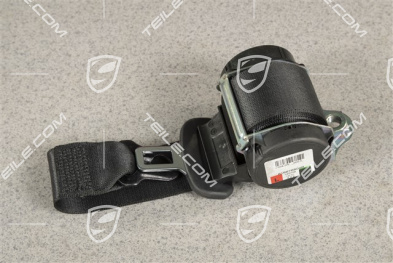 Seat belt, rear, black, Cabrio/Targa, L