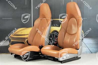 Sport seats, el. adjustable, leather, Natural Brown, set (L+R)