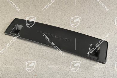 Front bumper number / Licence plate support, Black, Turbo
